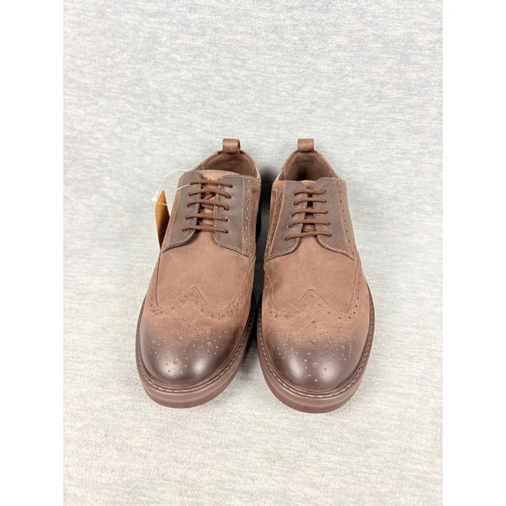 Clarks Aldwin Limit Brown Leather Wingtip Oxford Dress Shoes Mens 9.5 M 83254